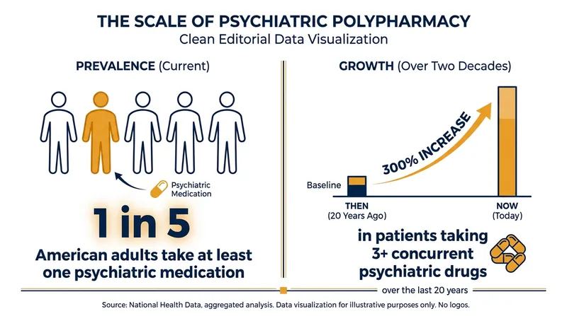 Psychiatric polypharmacy has surged over the past two decades, prompting federal intervention.