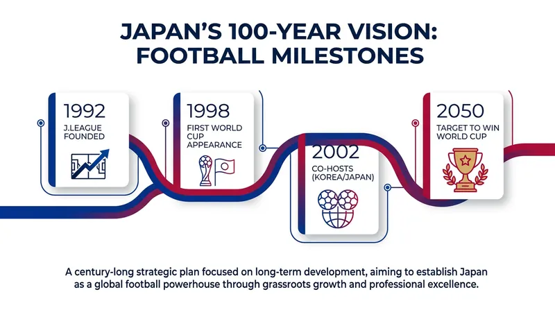 The JFA's 100-Year Vision established a deliberate, multi-generational timeline for World Cup success.