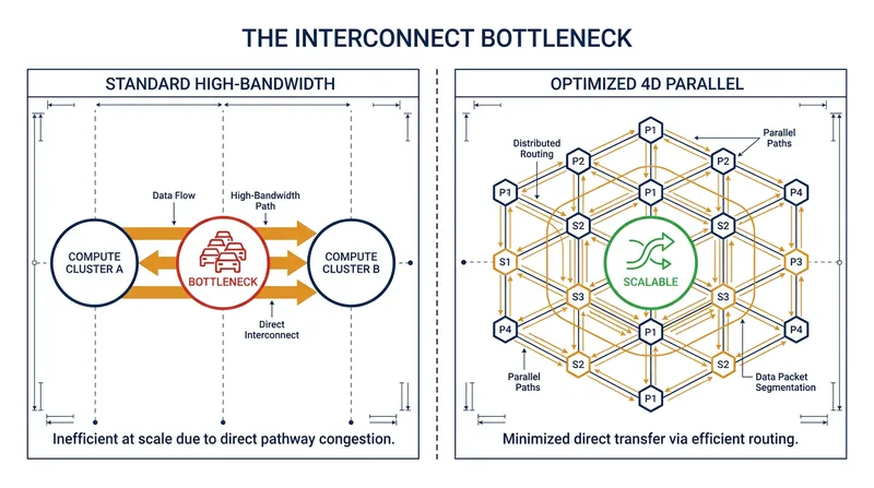 Meituan overcame the slower interconnect speeds of domestic chips by redesigning how data flows between processors during training.