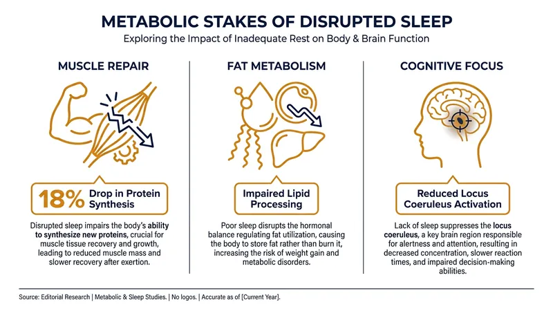 Disrupting the deep sleep window has cascading effects on physical recovery and metabolic health.