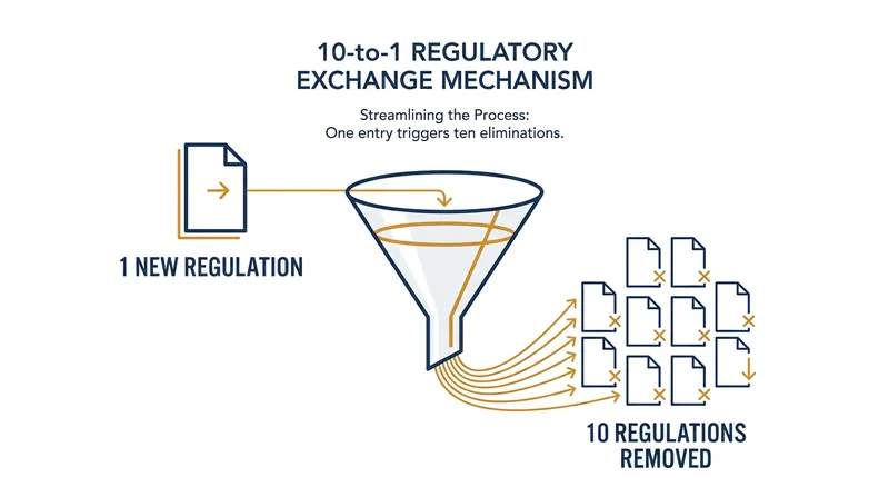Under the new mandate, agencies must identify ten existing rules or guidance documents to repeal for every new one issued.
