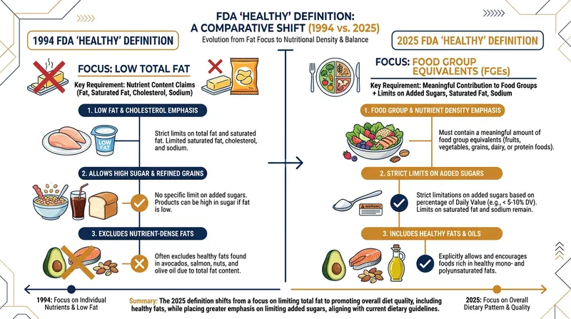How the FDA's definition of 'healthy' has evolved over 30 years.