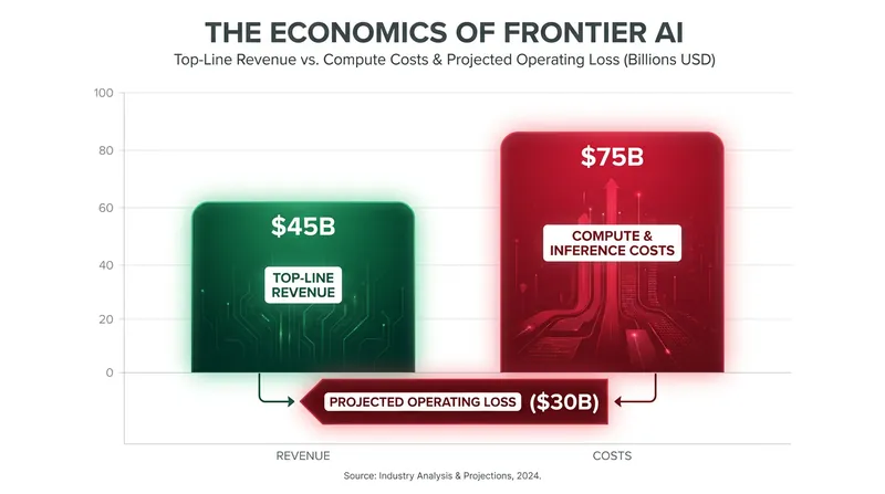 Despite historic revenue growth, the massive compute costs of running AI models remain a structural challenge.