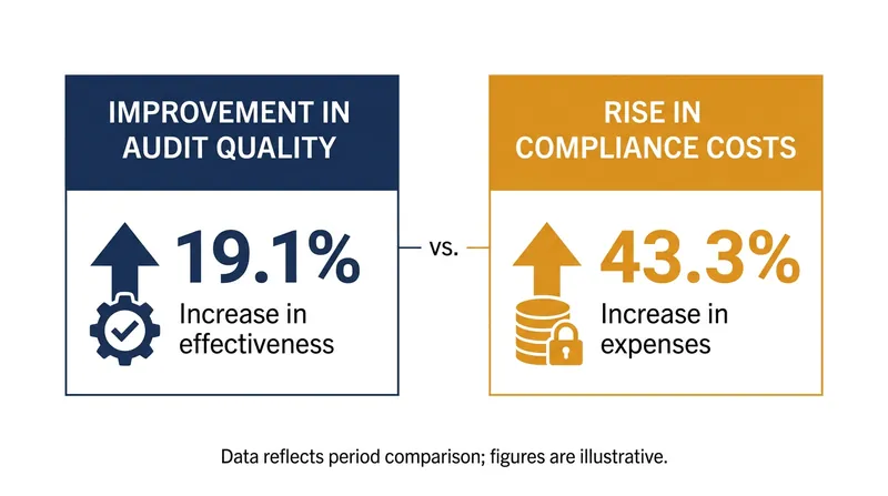 The trade-off between enhanced audit quality and rising compliance costs.