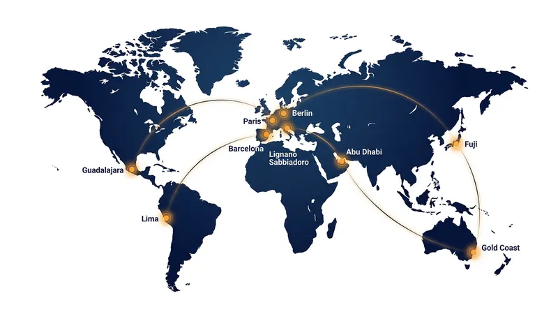 The nine-stop 2026 circuit spans four continents, culminating in a historic finale in Abu Dhabi.