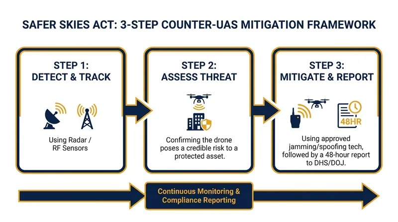 The law establishes a strict, conditional framework to ensure mitigation is only used against credible threats.