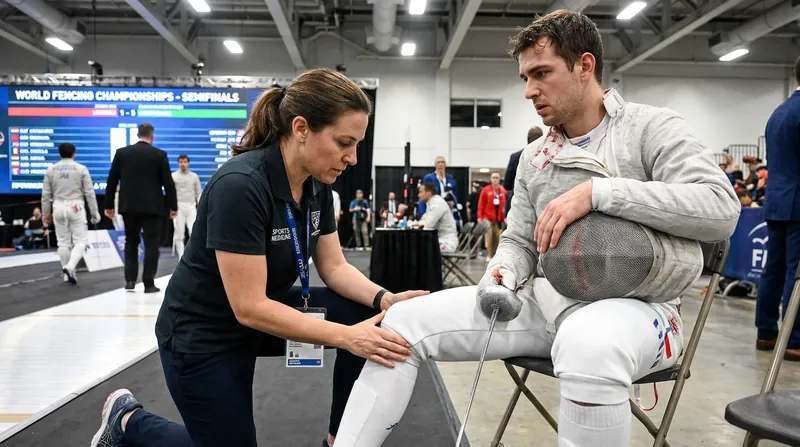 Sports medicine teams are playing an increasingly visible role in keeping elite fencers competition-ready.