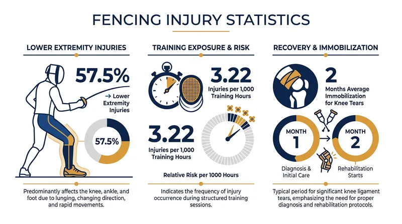 Recent sports medicine data highlights the severe toll fencing takes on the lower body.