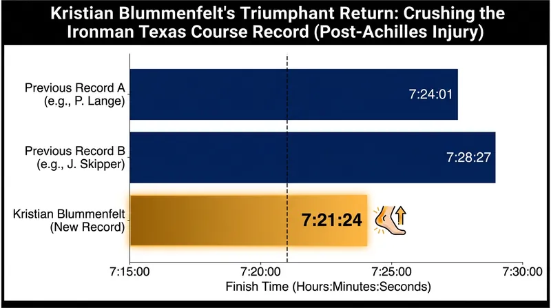 Blummenfelt's return to form culminated in a historic course record at Ironman Texas.