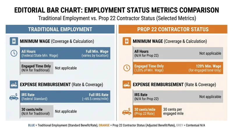 Proposition 22 created a hybrid benefits model that differs significantly from traditional employment.