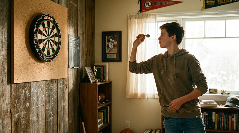Sixteen-year-old Christian Ennis pivoted to darts after a severe knee injury ended his football dreams.