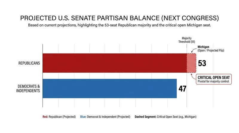 Democrats must defend the open Michigan seat to have a path to reclaiming the Senate majority.