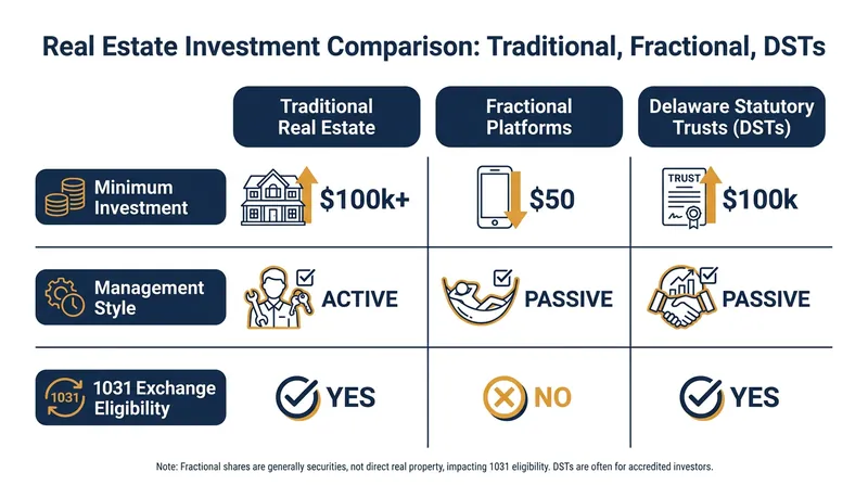 How different real estate ownership models compare on capital requirements and management.