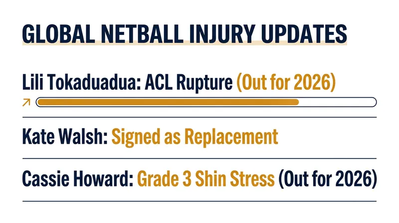 Key roster changes and injury timelines across the ANZ Premiership and Netball Super League.