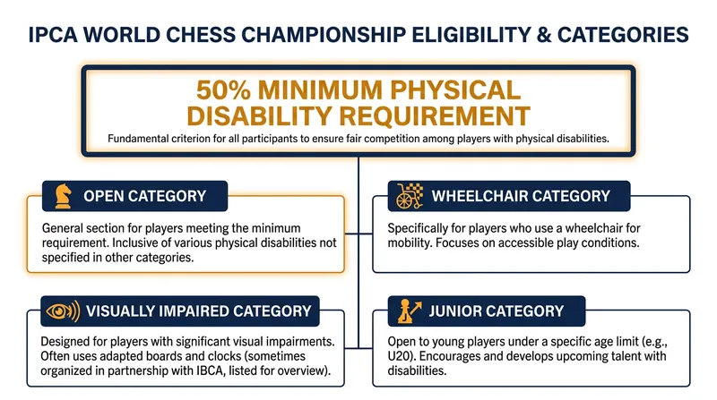 The IPCA circuit provides a highly competitive, FIDE-rated environment tailored for athletes with significant physical disabilities.