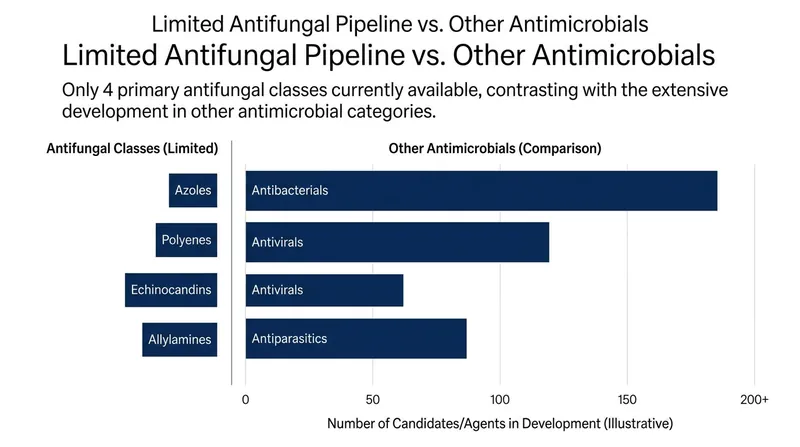 The medical community currently relies on only four primary classes of antifungal medications.