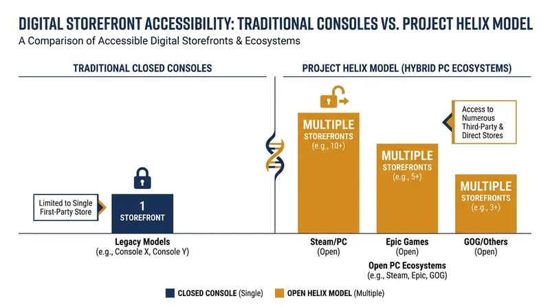 The hybrid model opens the living room to multiple competing digital storefronts.