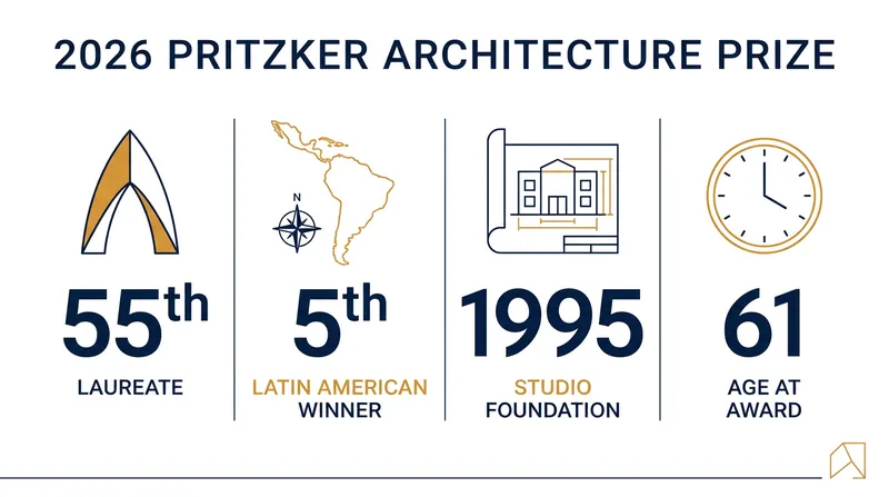 The 2026 Pritzker Architecture Prize by the numbers.