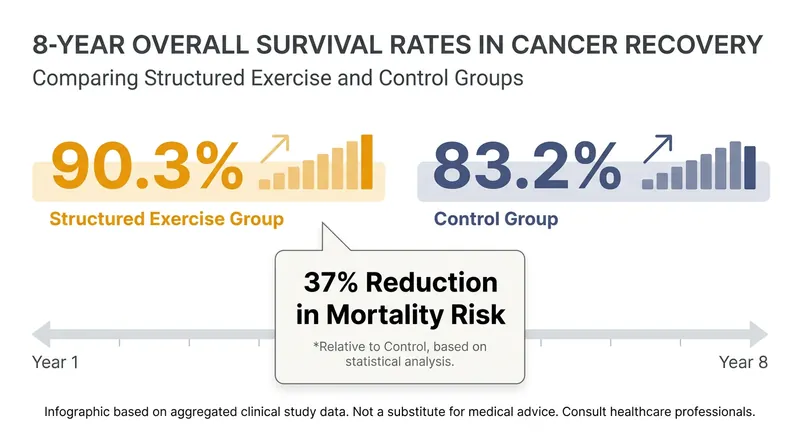 Patients in the structured exercise program saw a 37 percent reduction in all-cause mortality over eight years.