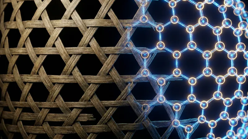 The kagome lattice structure naturally forces electrons into a 'flat band' state, a key requirement for high-temperature superconductivity.