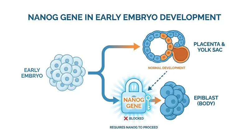 By knocking out the NANOG gene, researchers confirmed it is the essential 'master key' required for the embryo to form the human body.