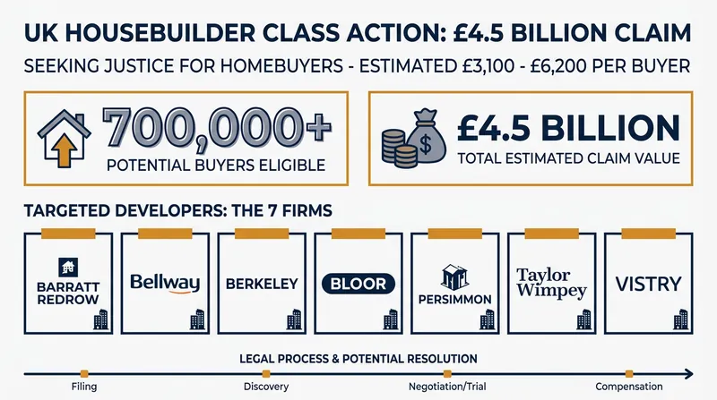 The scale of the proposed opt-out collective action against the UK's largest developers.
