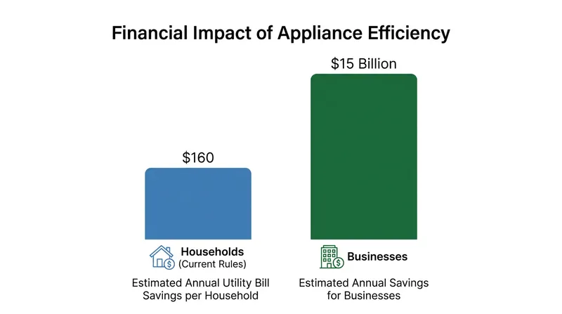 Consumer advocates estimate that existing efficiency standards save households roughly $160 annually.
