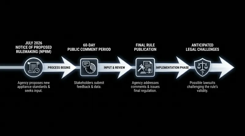 The path forward for the Department of Energy's proposed appliance rule.