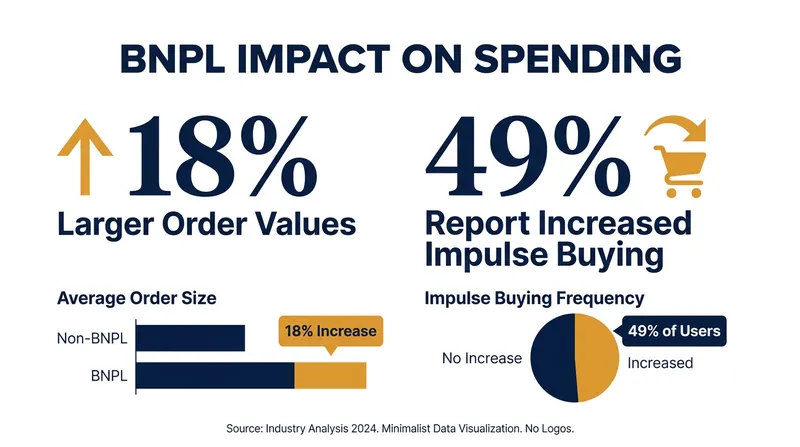 Data indicates that removing upfront payment friction directly increases both cart size and spontaneity.