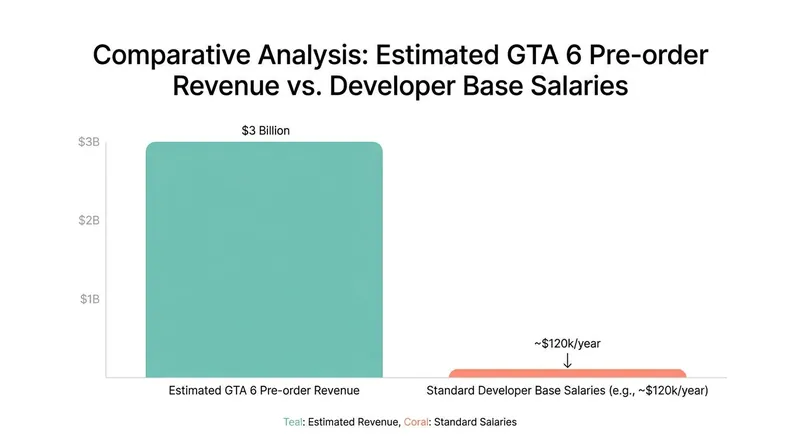 GTA 6 has reportedly generated billions in pre-orders, fueling developer demands for equitable compensation.