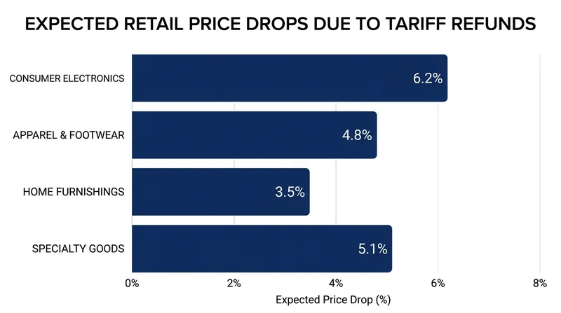Highly imported categories are expected to see the most significant price corrections.