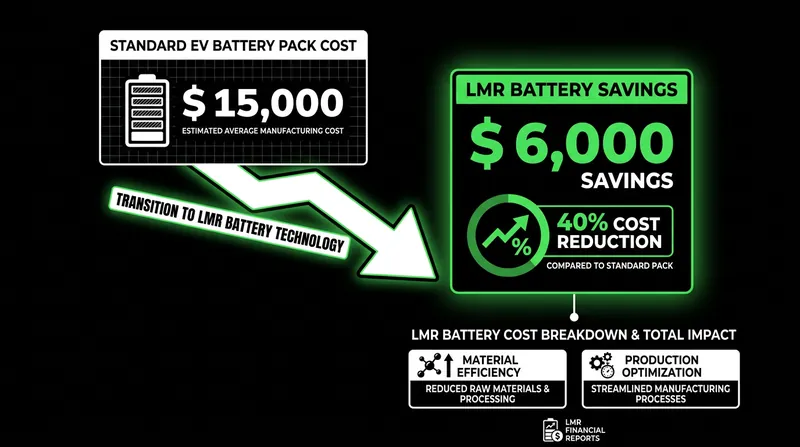 If successfully scaled, LMR chemistry could slash the cost of a full-size EV battery pack by roughly $6,000.