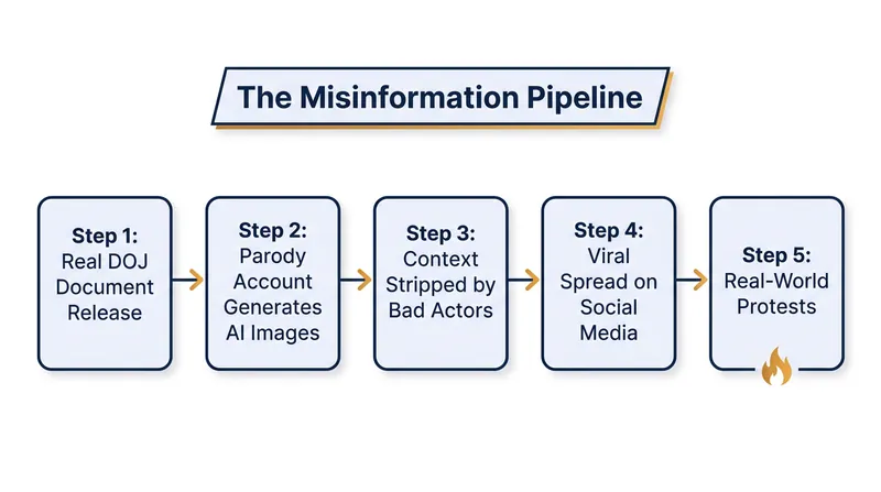 How a real document release was weaponized using synthetic media to create a viral false narrative.