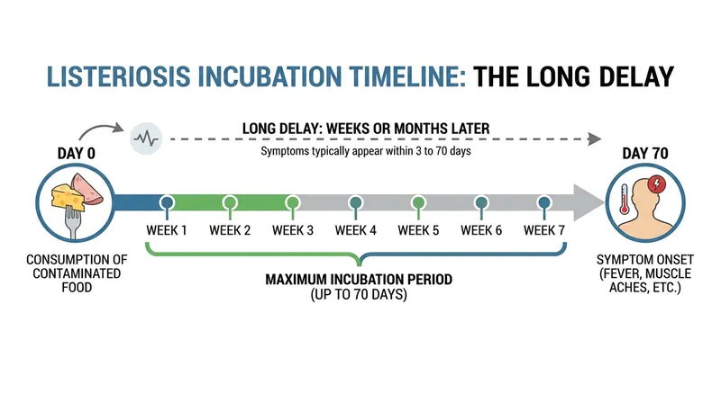 Listeria's long incubation period complicates outbreak tracking and consumer awareness.