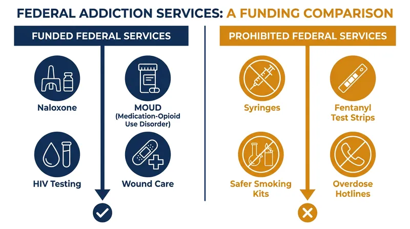 The April 2026 SAMHSA guidance draws a strict line on allowable federal expenditures.
