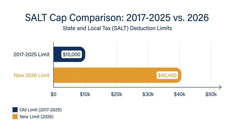 The new $40,400 limit provides a massive expansion in deductible state and local taxes.