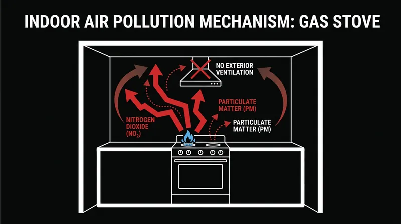Without robust exterior ventilation, the byproducts of natural gas combustion can accumulate indoors.