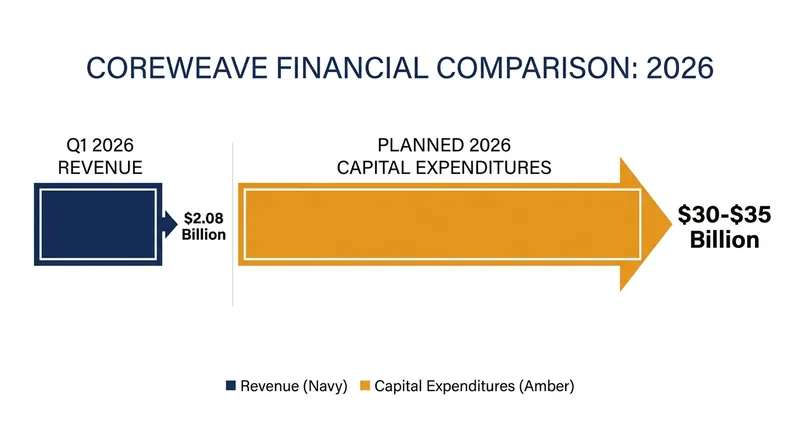 CoreWeave is investing heavily upfront to build the capacity required to fulfill its long-term contracts.