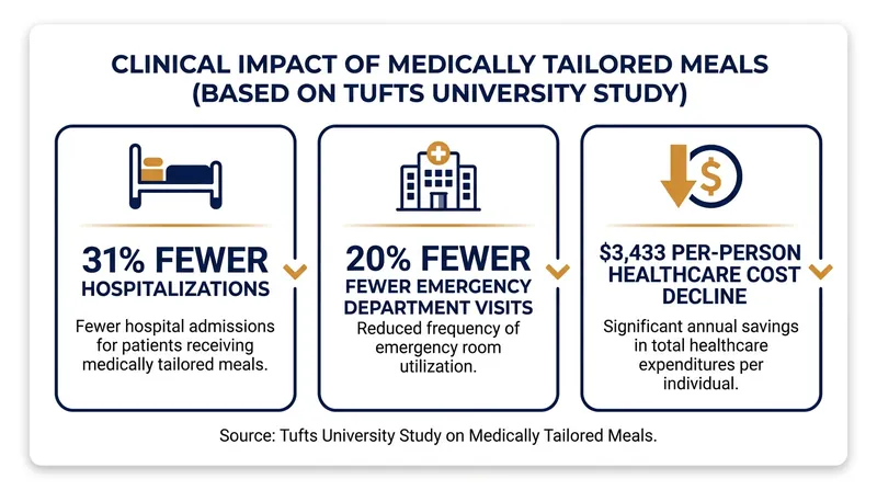 Data from Massachusetts Medicaid members demonstrates the rapid clinical benefits of medically tailored meals.