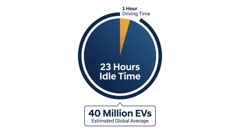 The average passenger vehicle sits idle for roughly 23 hours a day, presenting a massive opportunity for hardware utilization.