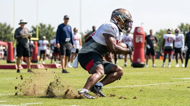 Skattebo showed no hesitation during live minicamp drills.