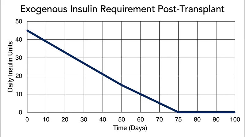 By day 75 following the procedure, the patient's engineered cells produced enough natural insulin to completely eliminate the need for daily injections.