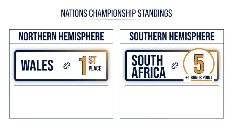 The inaugural Nations Championship standings after Round 1.