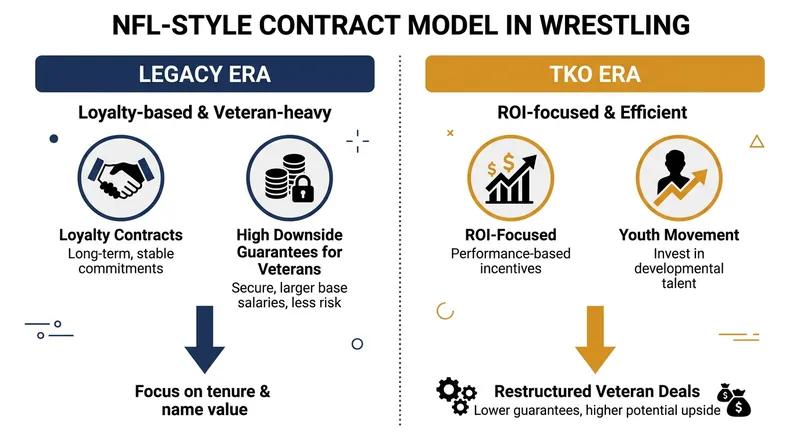 How TKO Group Holdings has shifted WWE's approach to veteran compensation.