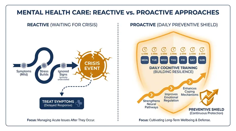 Shifting the paradigm: How proactive cognitive conditioning compares to traditional reactive care.