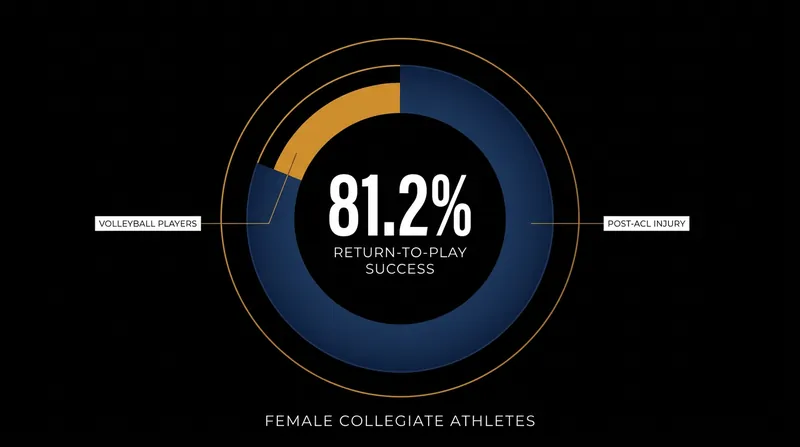 Over 81% of female collegiate volleyball players successfully return to competition following an ACL tear.