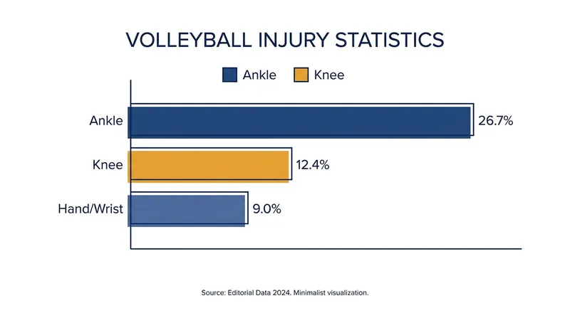 A recent CEEAF study highlighted the most common injury sites among competitive volleyball players.