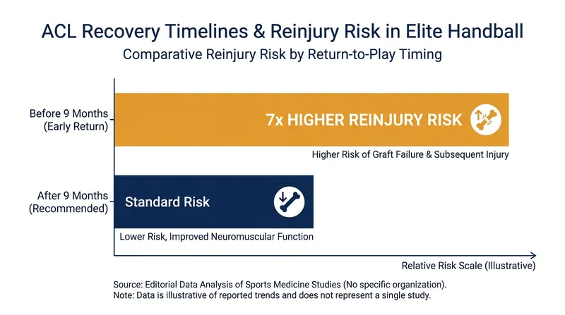 Recent sports science data strongly advocates for a nine-month recovery window to drastically reduce ACL reinjury risk.
