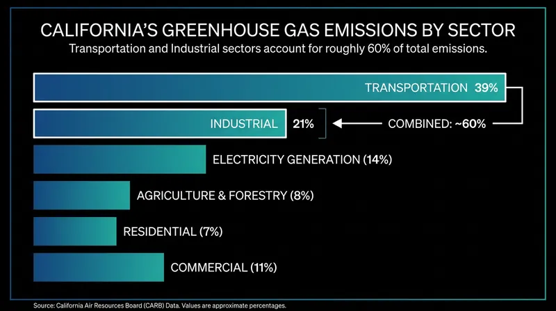 CARB's 'Sectoral Phase-In' option would prioritize the transportation and industrial sectors.