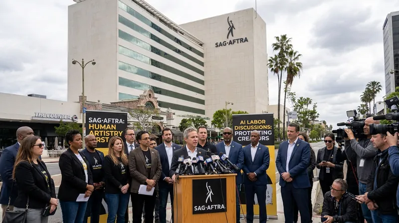 Labor unions have raised concerns about the use of synthetic performers trained on human acting data.